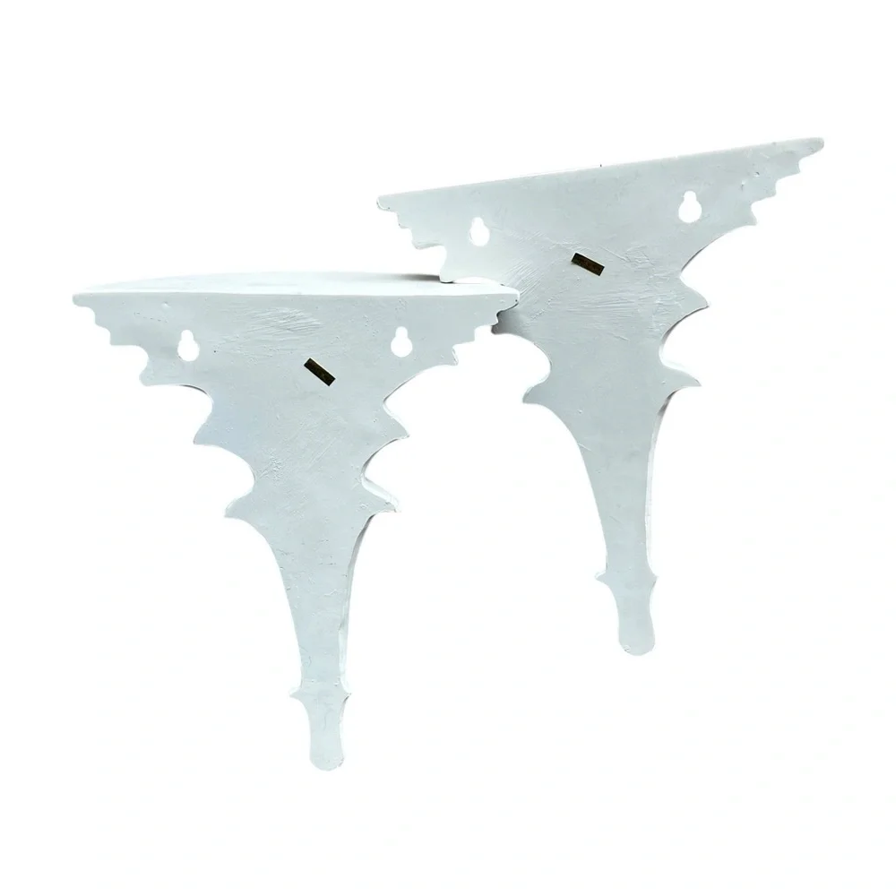 Vintage Style White Wall Shelves | Set of 2 Nursery Wall
